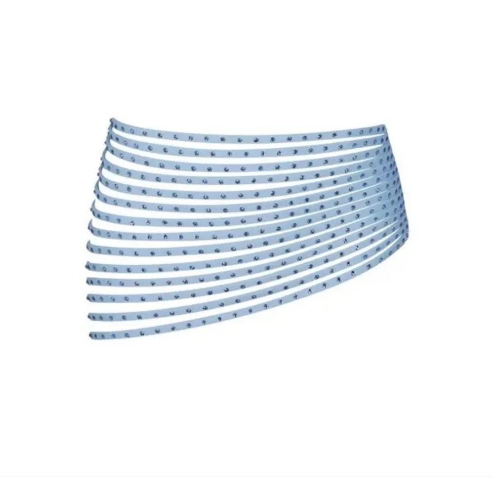 NWT SKIMS RHINESTONE SWIM STRAPPY SKIRT IN IRIS BLUE